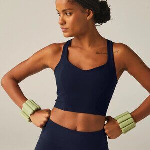 NWT POWERBEYOND™ Intensity Racerback Cropped Tank: After Dark Navy XS